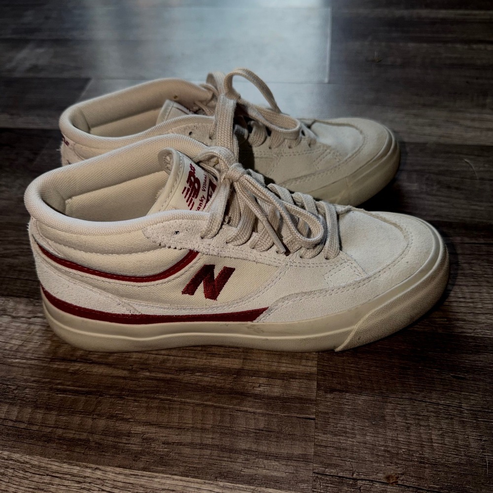 New Balance Numeric 417 Franky Villani Cream Burgundy Skate Shoes NM417AAD